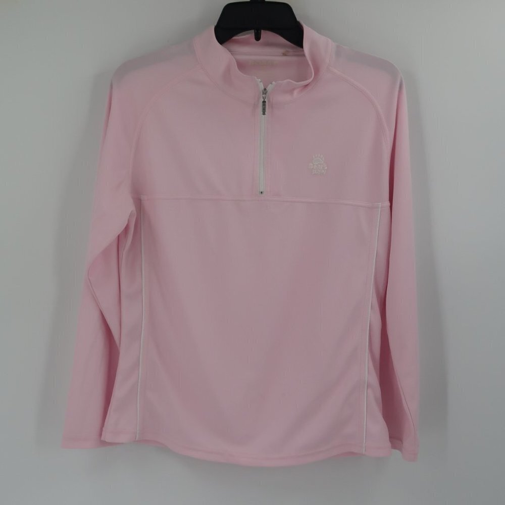 Boast Bear's Paw Pink Quarter Zip Pullover Size Large